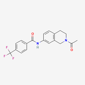 N-(2-acetyl-1,2,3,4-tetrahydroisoquinolin-7-yl)-4-(trifluoromethyl)benzamide