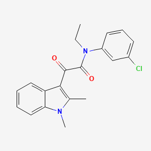 N-(3-chlorophenyl)-2-(1,2-dimethyl-1H-indol-3-yl)-N-ethyl-2-oxoacetamide