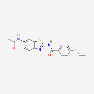 N-(6-acetamidobenzo[d]thiazol-2-yl)-4-(ethylthio)benzamide