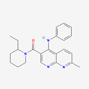 molecular formula C23H26N4O B2711977 (2-Ethylpiperidin-1-yl)(7-methyl-4-(phenylamino)-1,8-naphthyridin-3-yl)methanone CAS No. 1251570-80-5