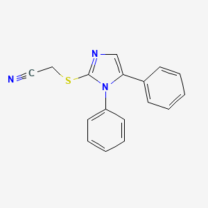 molecular formula C17H13N3S B2711982 2-[(1,5-二苯基-1H-咪唑-2-基)硫代]乙腈 CAS No. 903790-64-7