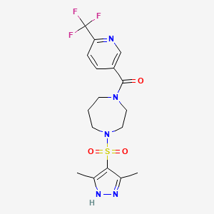 [4-[(3,5-Dimethyl-1H-pyrazol-4-yl)sulfonyl]-1,4-diazepan-1-yl]-[6-(trifluoromethyl)pyridin-3-yl]methanone