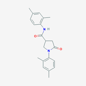 molecular formula C21H24N2O2 B271199 N,1-bis(2,4-dimethylphenyl)-5-oxo-3-pyrrolidinecarboxamide 