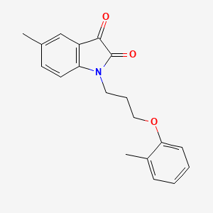 molecular formula C19H19NO3 B2712006 5-甲基-1-[3-(2-甲基苯氧基)丙基]吲哚-2,3-二酮 CAS No. 620931-59-1