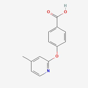 molecular formula C13H11NO3 B2712010 4-[(4-Methylpyridin-2-yl)oxy]benzoic acid CAS No. 58835-87-3