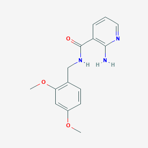 molecular formula C15H17N3O3 B2712013 2-amino-N-[(2,4-dimethoxyphenyl)methyl]pyridine-3-carboxamide CAS No. 215734-32-0