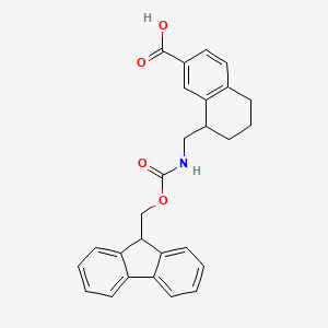 molecular formula C27H25NO4 B2712019 8-[({[(9H-fluoren-9-yl)methoxy]carbonyl}amino)methyl]-5,6,7,8-tetrahydronaphthalene-2-carboxylic acid CAS No. 2138398-65-7