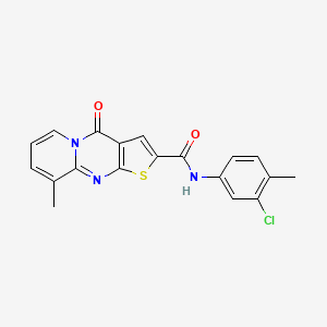 molecular formula C19H14ClN3O2S B2712030 N-(3-chloro-4-methylphenyl)-9-methyl-4-oxo-4H-pyrido[1,2-a]thieno[2,3-d]pyrimidine-2-carboxamide CAS No. 690253-21-5