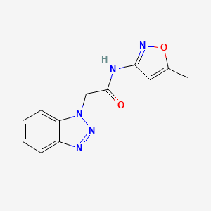 molecular formula C12H11N5O2 B2712037 2-benzotriazolyl-N-(5-methylisoxazol-3-yl)acetamide CAS No. 677730-58-4