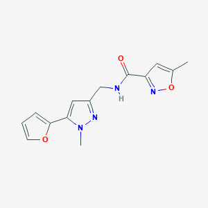 N-((5-(furan-2-yl)-1-methyl-1H-pyrazol-3-yl)methyl)-5-methylisoxazole-3-carboxamide
