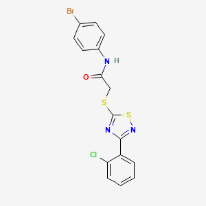 molecular formula C16H11BrClN3OS2 B2712045 N-(4-bromophenyl)-2-((3-(2-chlorophenyl)-1,2,4-thiadiazol-5-yl)thio)acetamide CAS No. 864919-20-0