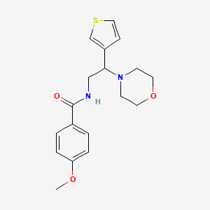 4-methoxy-N-(2-morpholino-2-(thiophen-3-yl)ethyl)benzamide