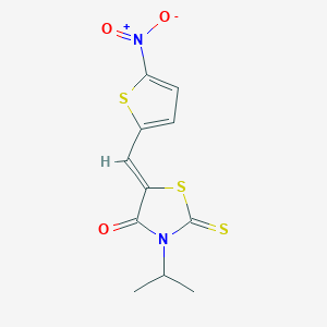 (Z)-3-isopropyl-5-((5-nitrothiophen-2-yl)methylene)-2-thioxothiazolidin-4-one