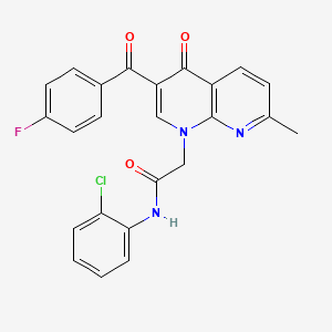 N-(2-chlorophenyl)-2-(3-(4-fluorobenzoyl)-7-methyl-4-oxo-1,8-naphthyridin-1(4H)-yl)acetamide
