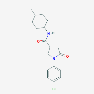 molecular formula C18H23ClN2O2 B271205 1-(4-chlorophenyl)-N-(4-methylcyclohexyl)-5-oxopyrrolidine-3-carboxamide 