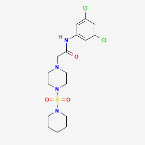 molecular formula C17H24Cl2N4O3S B2712050 N-(3,5-Dichloro-phenyl)-2-[4-(piperidine-1-sulfonyl)-piperazin-1-yl]-acetamide CAS No. 878722-95-3