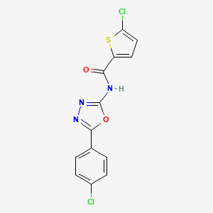 5-chloro-N-[5-(4-chlorophenyl)-1,3,4-oxadiazol-2-yl]thiophene-2-carboxamide