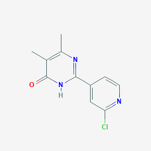 molecular formula C11H10ClN3O B2712057 2-(2-Chloropyridin-4-yl)-5,6-dimethyl-1,4-dihydropyrimidin-4-one CAS No. 1258650-00-8