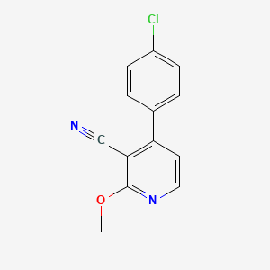 molecular formula C13H9ClN2O B2712062 4-(4-氯苯基)-2-甲氧基吡啶-3-羧腈 CAS No. 339103-56-9