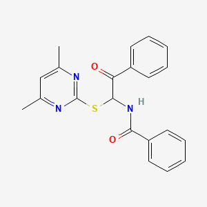 N-{1-[(4,6-dimethylpyrimidin-2-yl)sulfanyl]-2-oxo-2-phenylethyl}benzamide