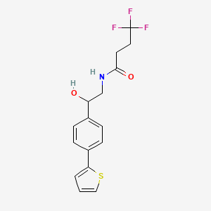 4,4,4-Trifluoro-N-[2-hydroxy-2-(4-thiophen-2-ylphenyl)ethyl]butanamide
