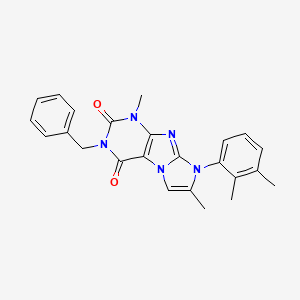 molecular formula C24H23N5O2 B2712071 2-Benzyl-6-(2,3-dimethylphenyl)-4,7-dimethylpurino[7,8-a]imidazole-1,3-dione CAS No. 899987-27-0
