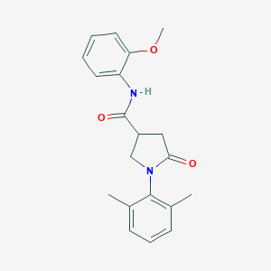 molecular formula C20H22N2O3 B271208 1-(2,6-dimethylphenyl)-N-(2-methoxyphenyl)-5-oxopyrrolidine-3-carboxamide 