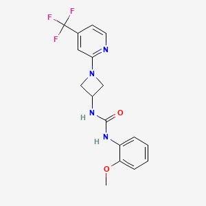 molecular formula C17H17F3N4O2 B2712088 1-(2-Methoxyphenyl)-3-[1-[4-(trifluoromethyl)pyridin-2-yl]azetidin-3-yl]urea CAS No. 2415491-74-4