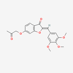 molecular formula C21H20O7 B2712089 (Z)-6-(2-oxopropoxy)-2-(3,4,5-trimethoxybenzylidene)benzofuran-3(2H)-one CAS No. 859661-27-1