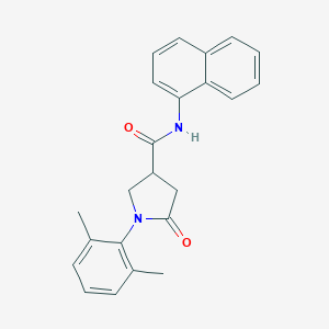 molecular formula C23H22N2O2 B271209 1-(2,6-dimethylphenyl)-N-(1-naphthyl)-5-oxo-3-pyrrolidinecarboxamide 