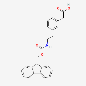 molecular formula C25H23NO4 B2712095 2-[3-[2-(9H-Fluoren-9-ylmethoxycarbonylamino)ethyl]phenyl]acetic acid CAS No. 2567495-90-1