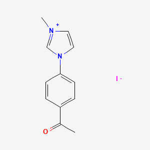 molecular formula C12H13IN2O B2712096 1-(4-acetylphenyl)-3-methyl-1H-imidazol-3-ium iodide CAS No. 201290-43-9