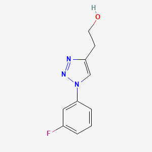 molecular formula C10H10FN3O B2712101 2-[1-(3-氟苯基)-1H-1,2,3-三唑-4-基]乙醇 CAS No. 1248793-32-9