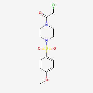 molecular formula C13H17ClN2O4S B2712104 2-氯-1-(4-(4-甲氧基苯基磺酰基)哌嗪-1-基)乙酮 CAS No. 925397-35-9