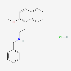 molecular formula C20H22ClNO B2712108 N-Benzyl-2-(2-methoxynaphthalen-1-yl)ethanamine;hydrochloride CAS No. 2126178-36-5
