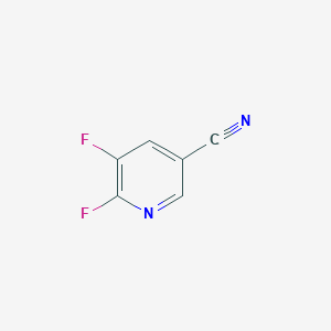 molecular formula C6H2F2N2 B2712110 5,6-Difluoropyridine-3-carbonitrile CAS No. 1214340-48-3