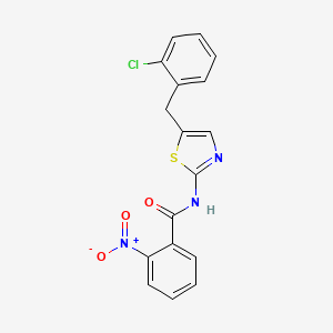 N-{5-[(2-chlorophenyl)methyl]-1,3-thiazol-2-yl}-2-nitrobenzamide