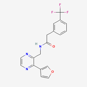 N-((3-(furan-3-yl)pyrazin-2-yl)methyl)-2-(3-(trifluoromethyl)phenyl)acetamide