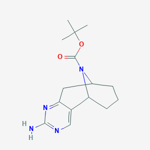 molecular formula C15H22N4O2 B2712114 Tert-butyl 5-amino-4,6,13-triazatricyclo[7.3.1.02,7]trideca-2,4,6-triene-13-carboxylate CAS No. 2402828-52-6