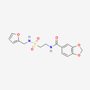 N-[2-(furan-2-ylmethylsulfamoyl)ethyl]-1,3-benzodioxole-5-carboxamide