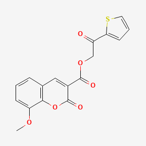 2-oxo-2-(thiophen-2-yl)ethyl 8-methoxy-2-oxo-2H-chromene-3-carboxylate