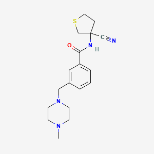 N-(3-cyanothiolan-3-yl)-3-[(4-methylpiperazin-1-yl)methyl]benzamide