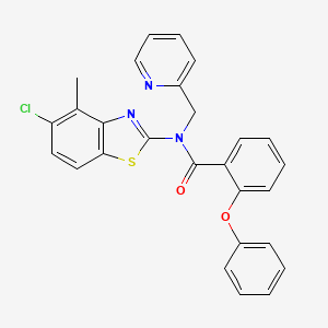 N-(5-chloro-4-methylbenzo[d]thiazol-2-yl)-2-phenoxy-N-(pyridin-2-ylmethyl)benzamide