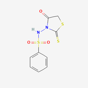 molecular formula C9H8N2O3S3 B2712126 3-(Benzenesulfonylamino)rhodanine CAS No. 301343-38-4