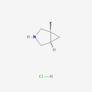 molecular formula C6H12ClN B2712152 (1S,5R)-1-Methyl-3-azabicyclo[3.1.0]hexane;hydrochloride CAS No. 2137856-17-6