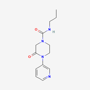 molecular formula C13H18N4O2 B2712156 3-Oxo-N-propyl-4-pyridin-3-ylpiperazine-1-carboxamide CAS No. 2320821-64-3