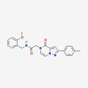 molecular formula C23H22N4O3 B2712158 N-(2-methoxybenzyl)-2-[2-(4-methylphenyl)-4-oxopyrazolo[1,5-a]pyrazin-5(4H)-yl]acetamide CAS No. 941921-22-8