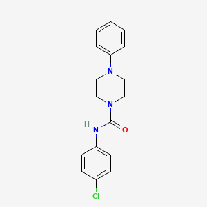 molecular formula C17H18ClN3O B2712160 N-(4-氯苯基)-4-苯基哌嗪-1-基甲酰胺 CAS No. 549544-51-6