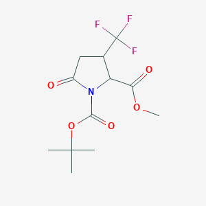 1-tert-Butyl 2-methyl 5-oxo-3-(trifluoromethyl)pyrrolidine-1,2-dicarboxylate