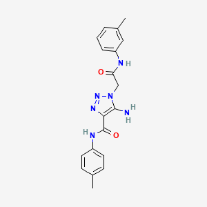 5-amino-N-(4-methylphenyl)-1-{[(3-methylphenyl)carbamoyl]methyl}-1H-1,2,3-triazole-4-carboxamide